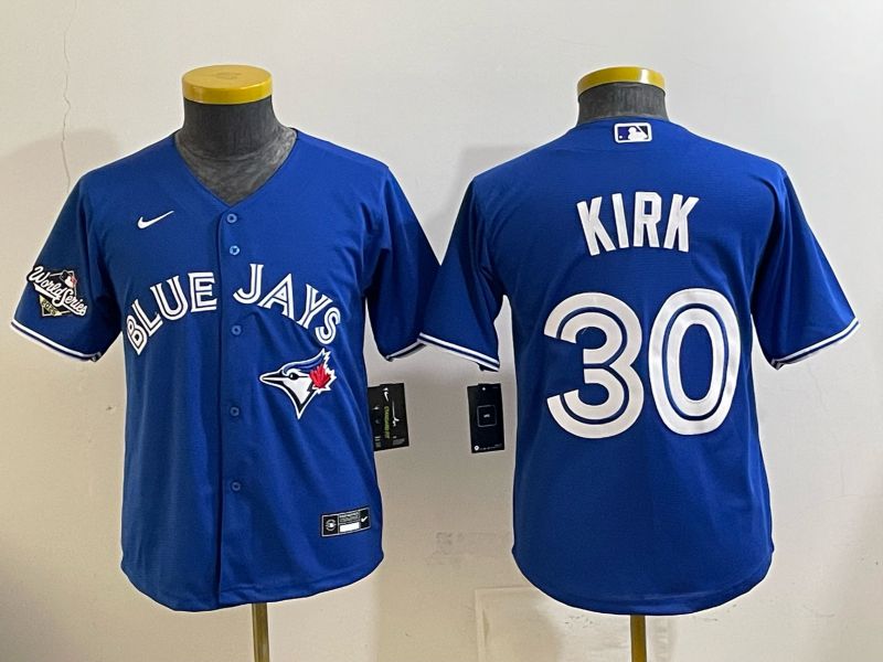Youth 2025 Toronto Blue Jays #30 Kirk blue Game Nike MLB Jersey style 002->women mlb jersey->Women Jersey
